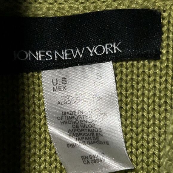 Jones New York Women's Knitted Apple Green Cardigan Small - Picture 8 of 11
